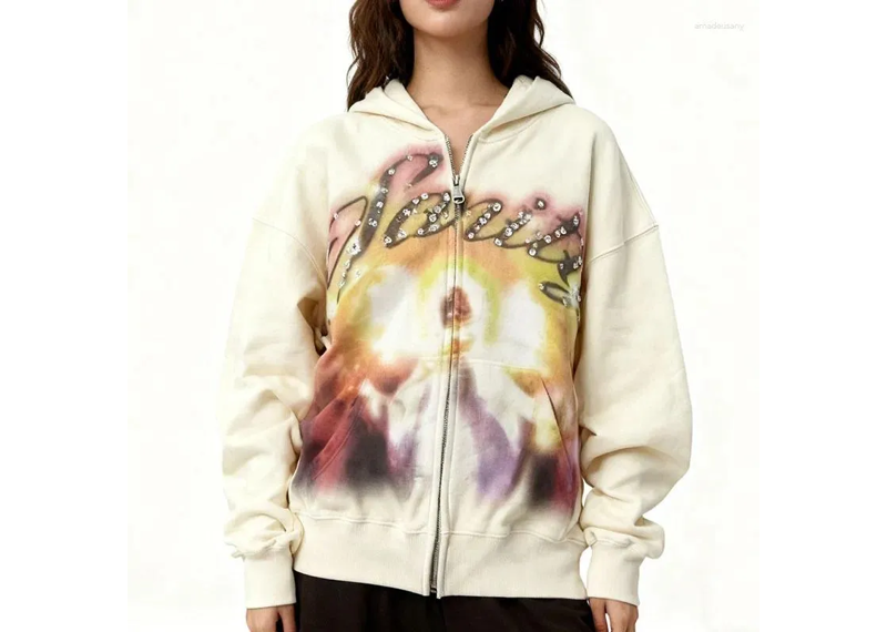 Sanity4Eva Gaurdian Angel Hoodie Cream