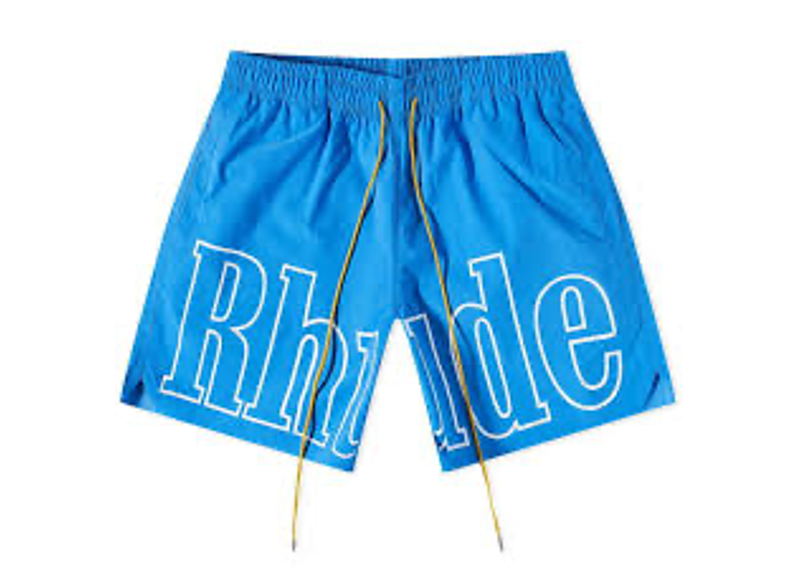Rhude royal blue logo