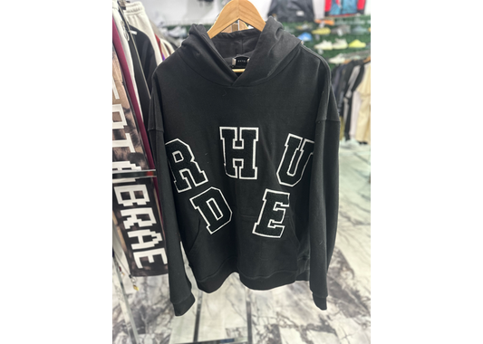 Rhude Black Letter Hoodie