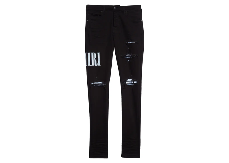 Amiri Tye Dye Core Logo Stretch Denim