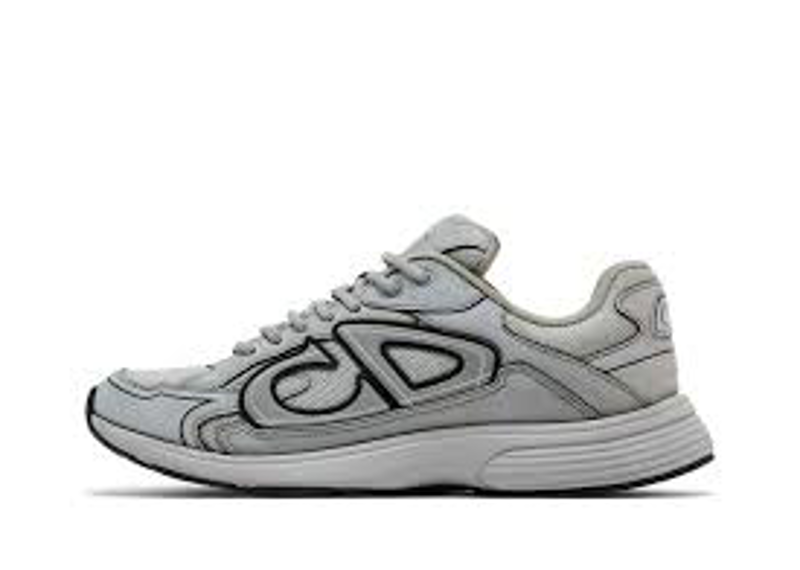 Dior Men B30 sneakers in grey technical mesh and fabric