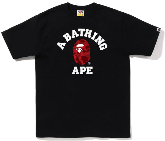 BAPE Color Camo College Tee (FW22) Black Red
