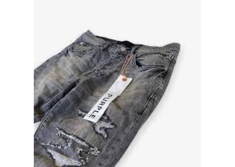 Purple jeans Grey dark wash