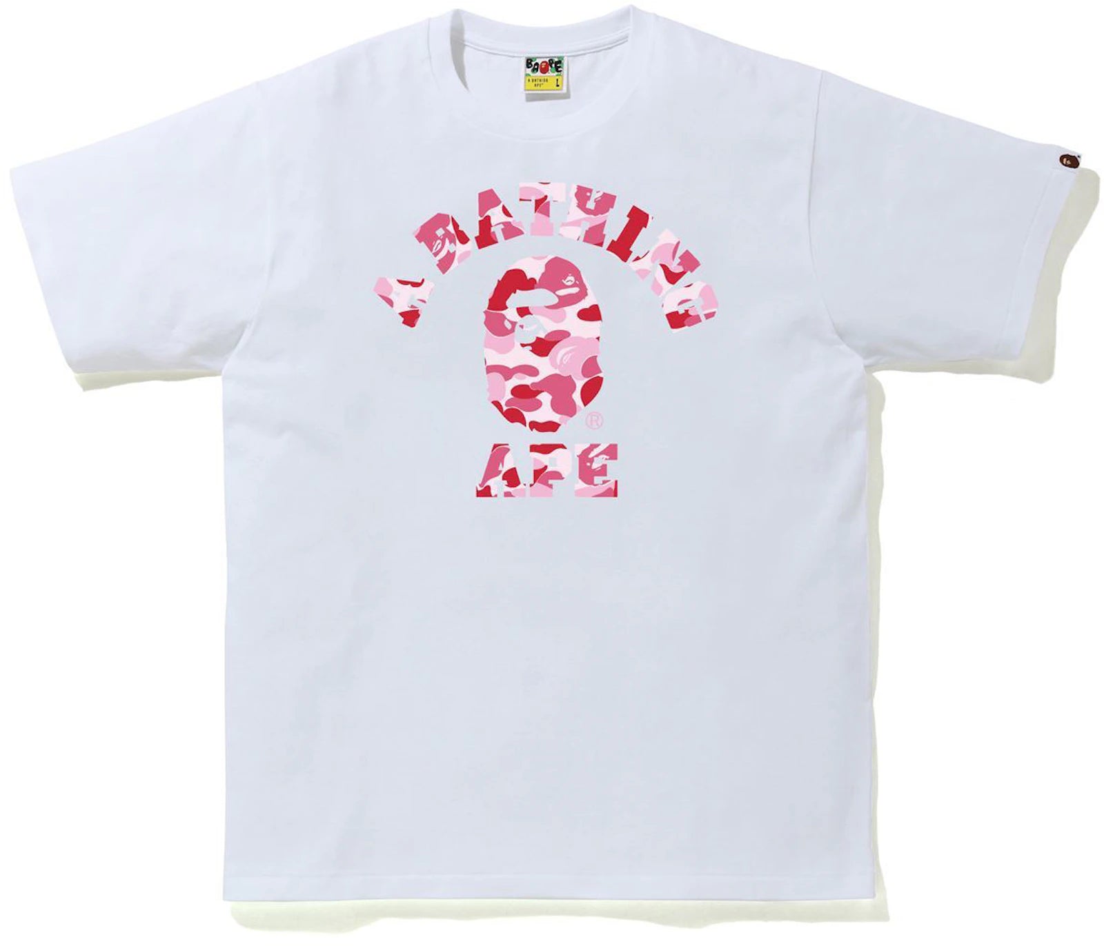 BAPE ABC Camo College Tee (SS21) White/Pink