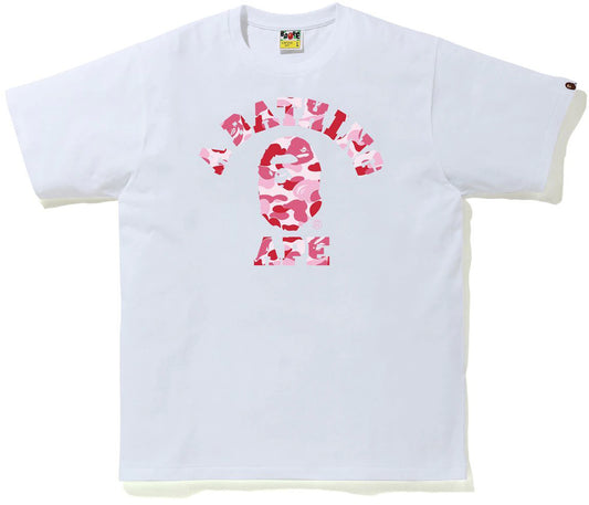 BAPE ABC Camo College Tee (SS21) White/Pink