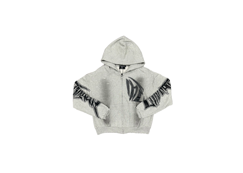 Mixed Emotions Grey Zip Up