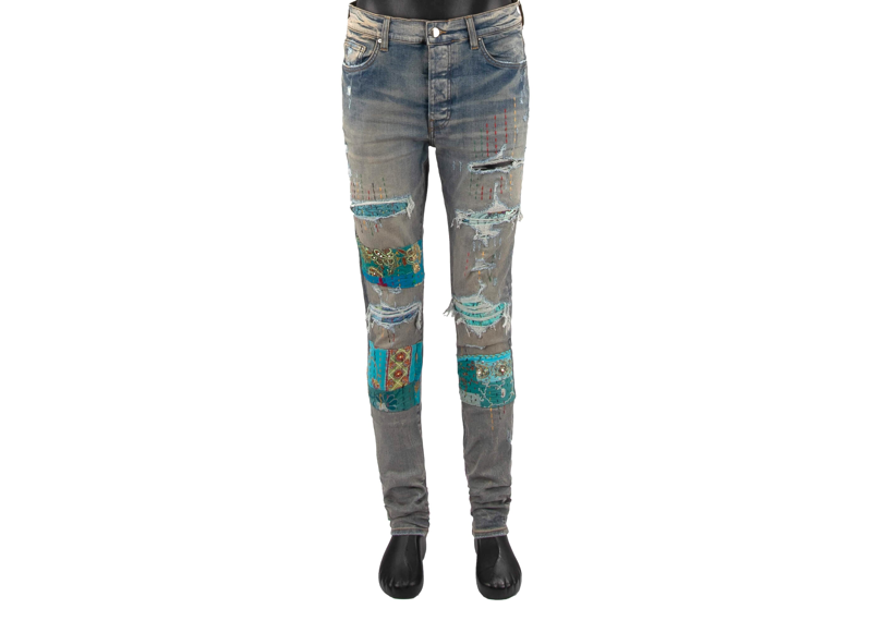 Amiri Quilted Art Patches Jeans