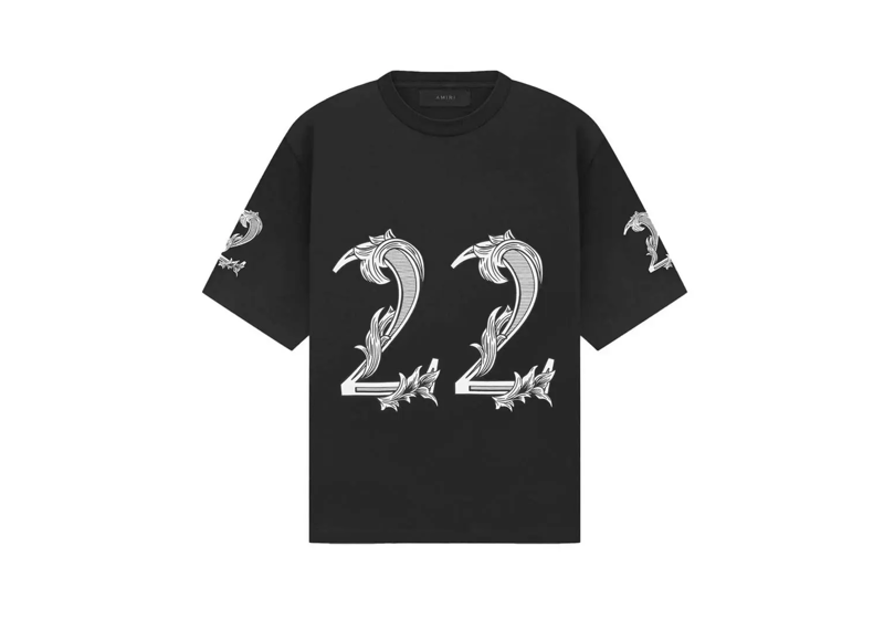 Amiri Oversized 22 Tee Black
