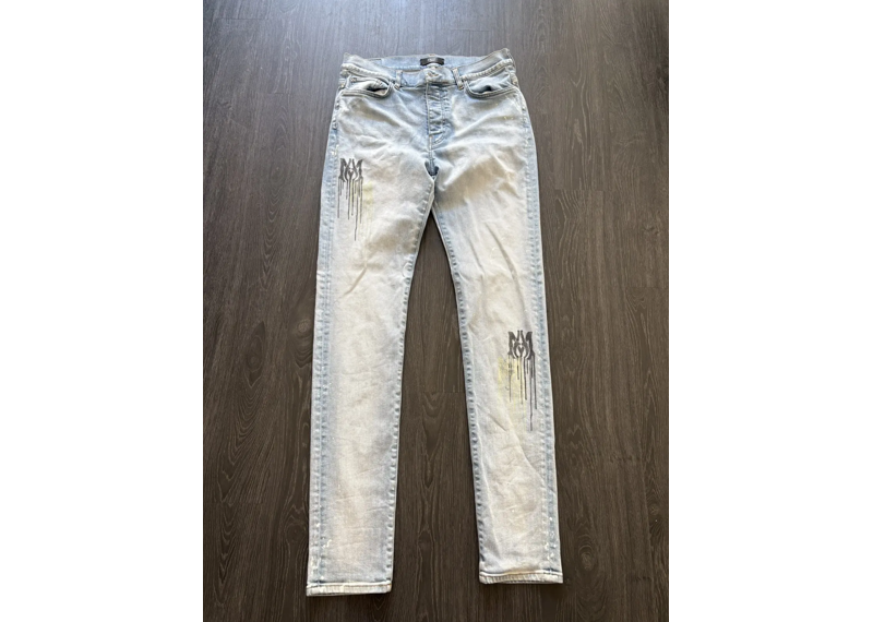 Amiri Jeans  Light Indigo MA Stencil