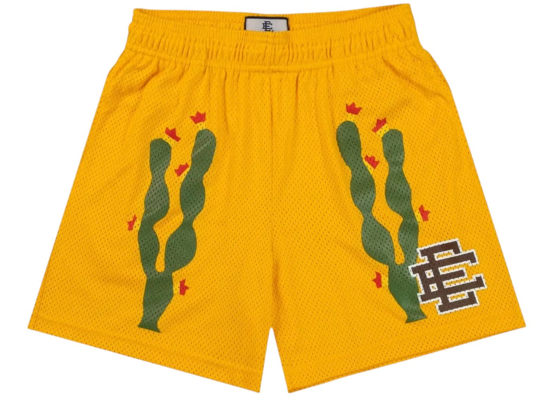 Eric Emanuel yellow cactus shorts