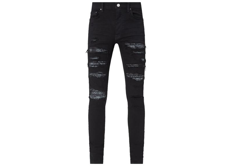 Amiri Black Bandana Thrasher Jeans Black