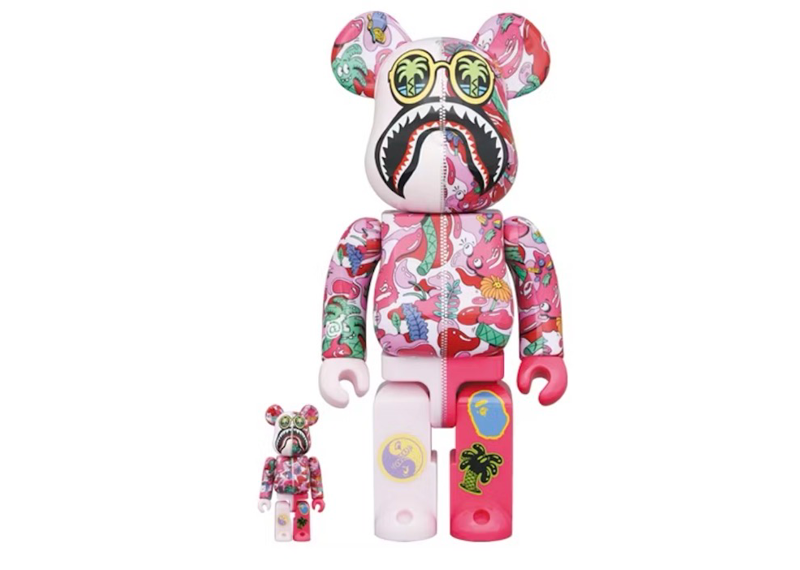 Bearbrick X Steven Harrington X BAPE Shark (100% and 400% Set)