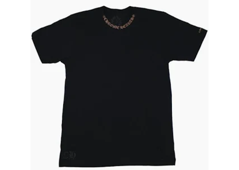 Chrome heart olive collared logo tee shirt