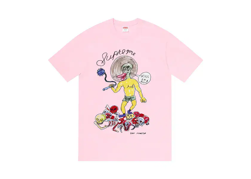 Supreme x Daniel Johnston Kill Em All Tee Light Pink