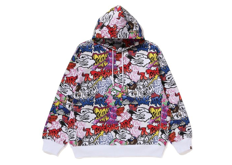 Bape Multicolor Graphic Logo Hoodie