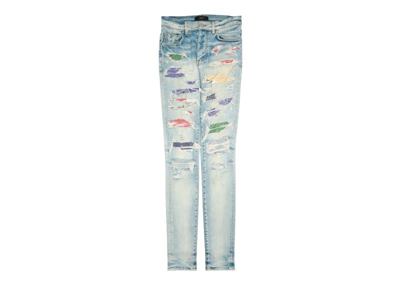 Amiri Tie Dye Art Patches Jeans