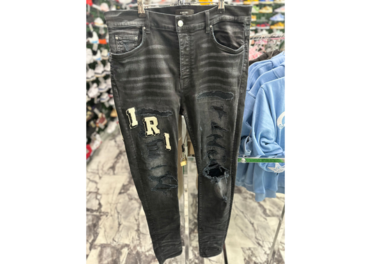 Amiri patch jeans black