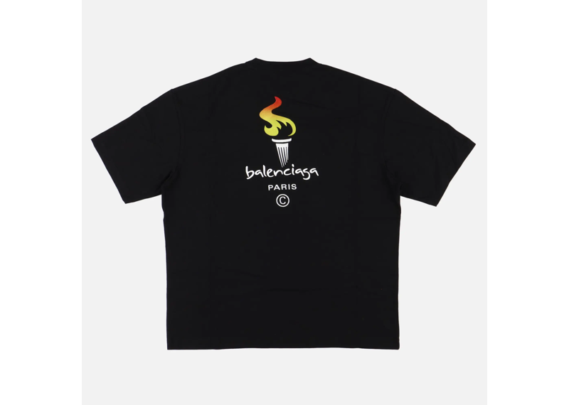Balenciaga Olympic Torch Tee Black
