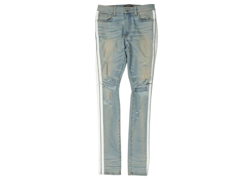 Amiri Distressed Side Stripe Jeans