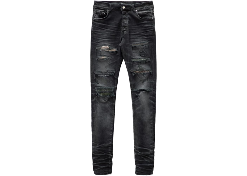 Amiri MX1 bandana camo thrasher black jeans