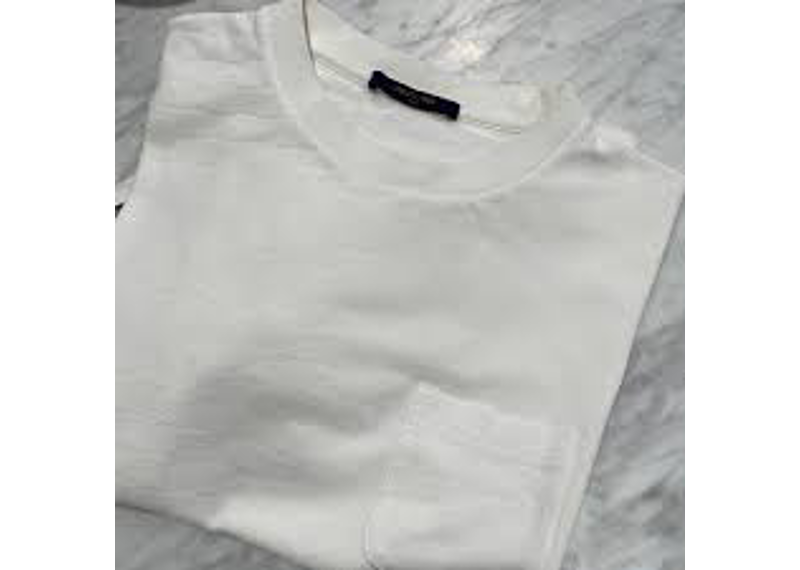 Louis Vuitton white checkered pocket T