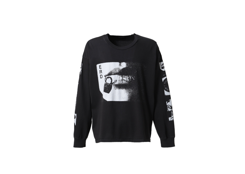 ERD Lips LS T-Shirt Faded BLK