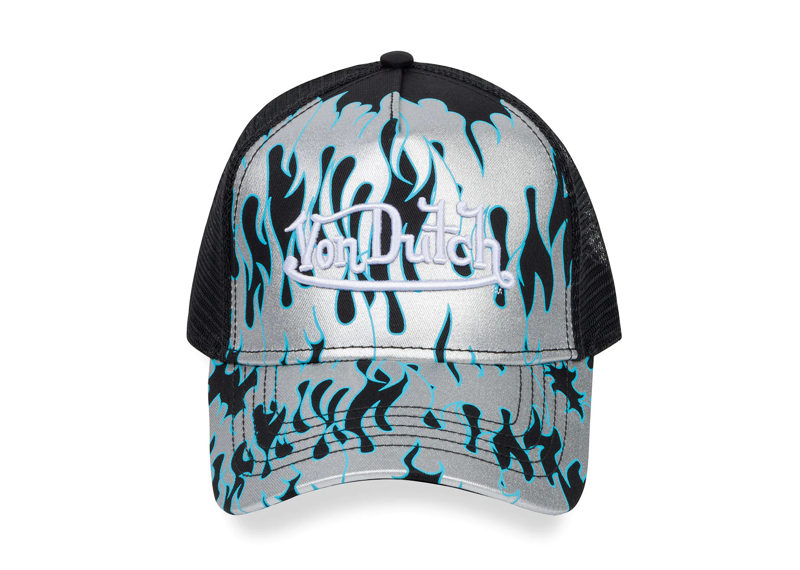 Von Dutch Hat Blue Flames