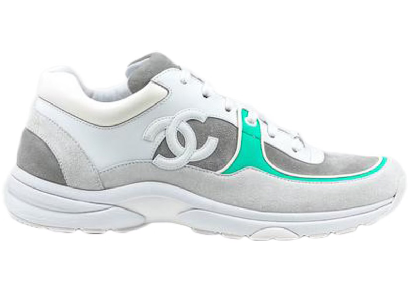 Chanel trainer green grey