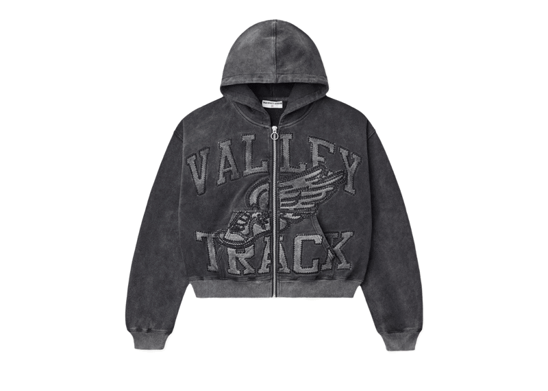 Vale Forever Cat Zip Up Hoodie Black