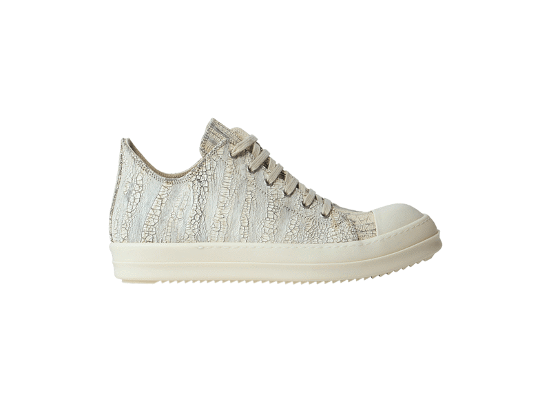 Rick Owens DRKSHDW Hollywood Low Milk Cracked Leather