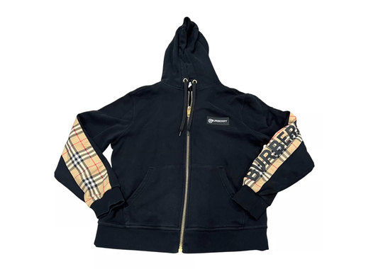 Burberry Black Vintage Check Panel Jacket