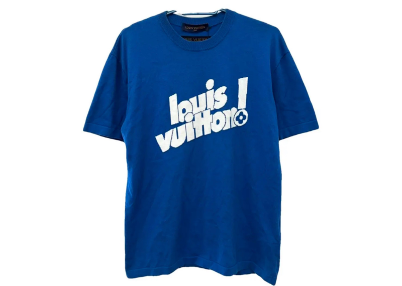Louis Vuitton Blue Everyday Logo Intarsia T-Shirt
