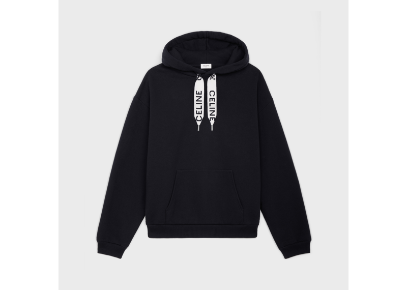 Celine Hoodie Celine Drawstring Black