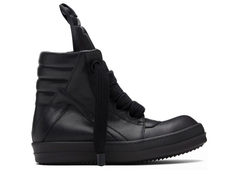 RICK OWENS Black Geobasket Sneakers