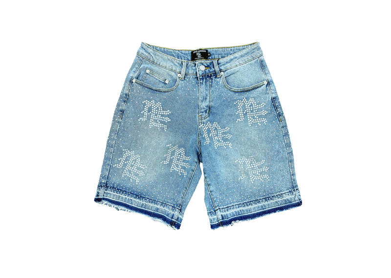 Mixed Emotions Rhinestone Denim Shorts