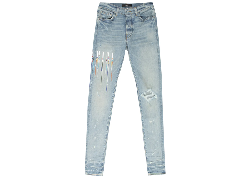 Amiri Jeans Paint Drip Clay Indigo