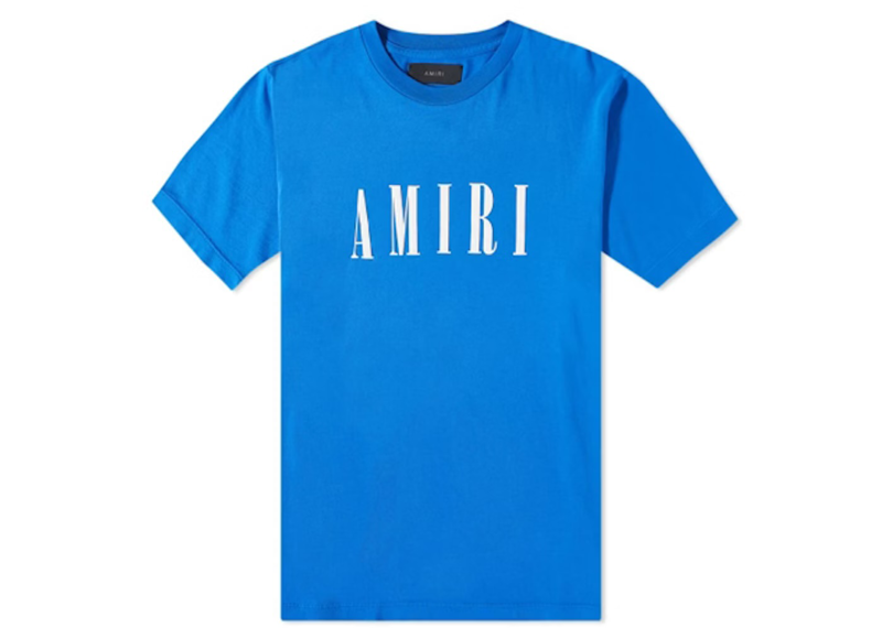 Amiri Amiri Logo Blue Tee