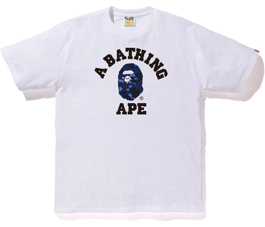 BAPE Color Camo College Tee White/Blue