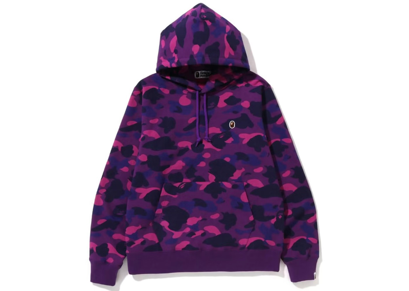 BAPE Purple Camo One Point Ape Head Pullover Hoodie