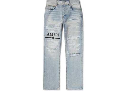 Amiri Ma Bar Logo Straight Jeans