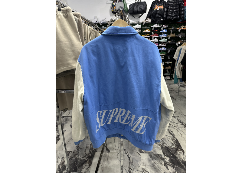 Supreme baby blue varsity jacket