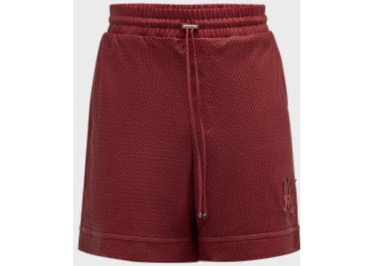 Amiri Perforated Leather MA Shorts Red