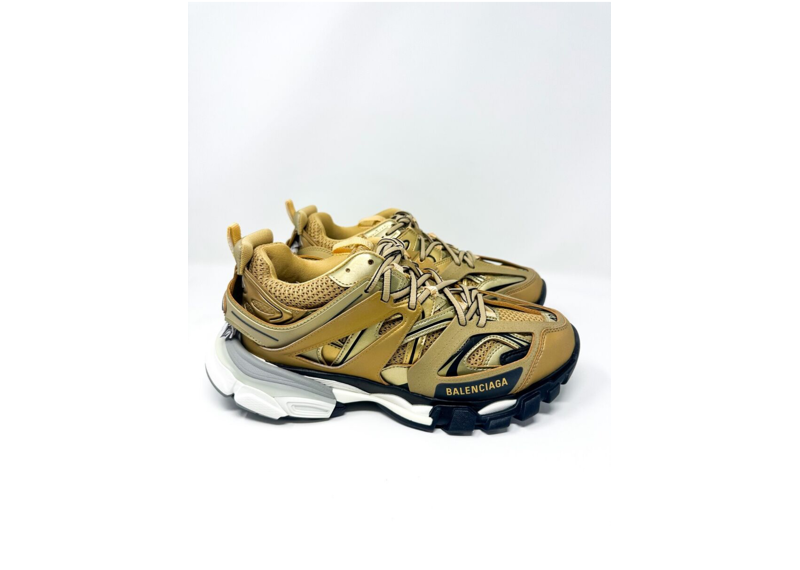 Balenciaga track metallic gold
