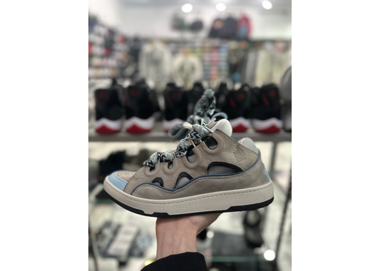 Lanvin Curb Sneakers Grey Light Blue