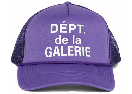 Gallery Dept. Logo-Print Canvas Mesh Trucker Cap Purple