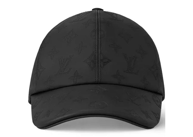 Louis Vuitton monogram Black leather cap