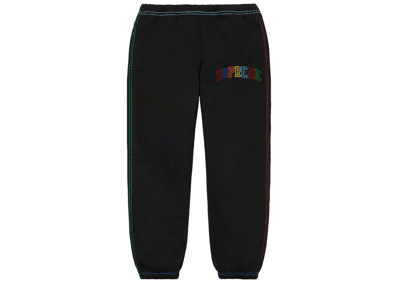 Supreme Big Stitch Sweatpants Black