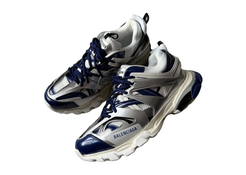 Balenciaga Track LED Metallic Silver Blue