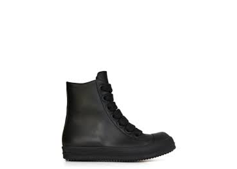 black Rick Owens jumbo lace-up high-top sneakers