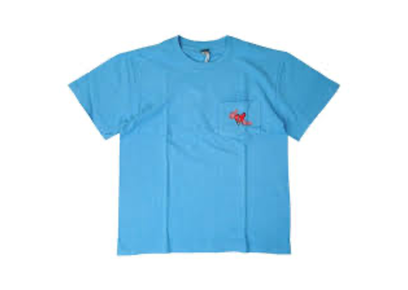 Matty Boy Anti Promo blue t-shirt featuring a small Anti Promo